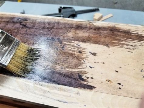 steel wool on wood